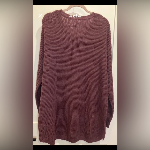 Women’s 3XL Zenana Premium waffle Knit Sweater in Dusty Rose - Picture 4 of 11